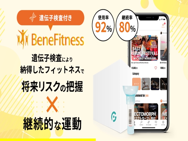 遺伝子検査付きオンラインフィットネスBeneFitness
