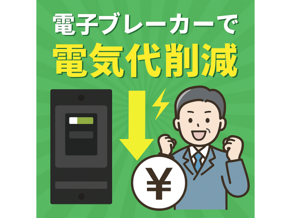 電子ブレーカーで電気代（動力）基本料金の削減提案のキャッチ画像