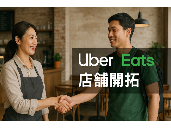 フードデリバリー「Uber Eats」の地方都市専門の店舗確拓代理店募集！！のキャッチ画像