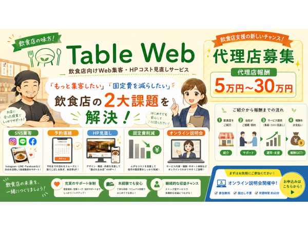 Table Web(テーブルウェブ) 飲食店向けWeb集客・HPコスト見直しサービスのキャッチ画像(3)