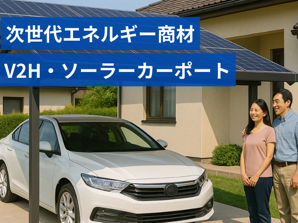 次世代エネルギー商材（V2H・ソーラーカーポート）販売パートナー募集のキャッチ画像