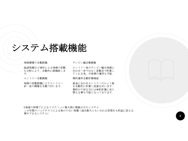 相場自動認識型FX自動売買システム「HYBRID SYSTEM」のキャッチ画像(4)