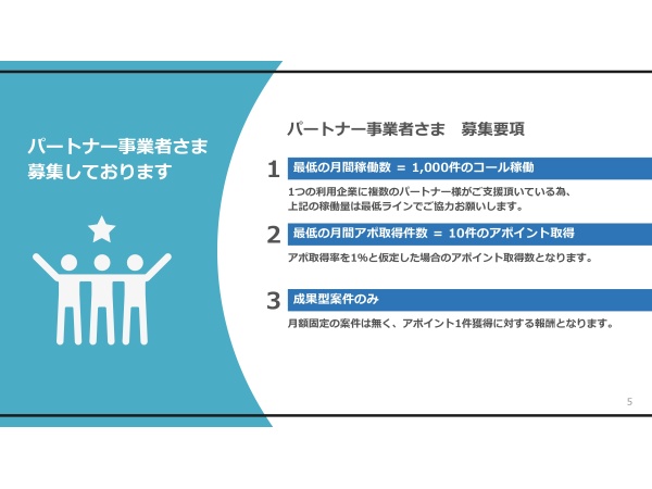 FastCall テレマーケティングパートナーのキャッチ画像（5）