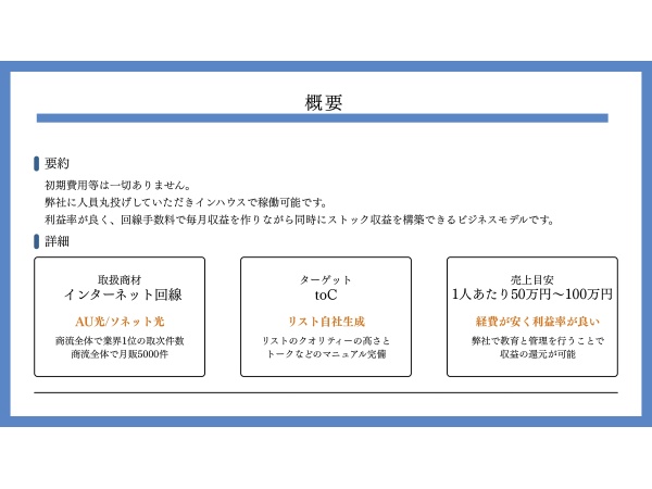 光回線テレマーケティング営業パートナー募集のキャッチ画像（2）