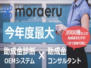 助成金診断システム『moraeru』のキャッチ画像